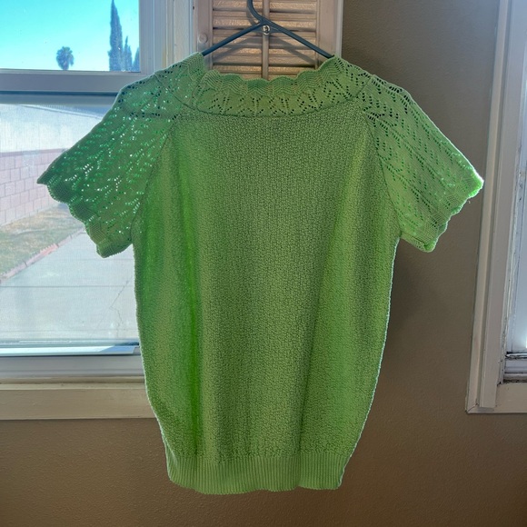 Turning Point Women’s Light Green Sweater/ W Fancy Stitching Size Small NEW - Picture 5 of 5